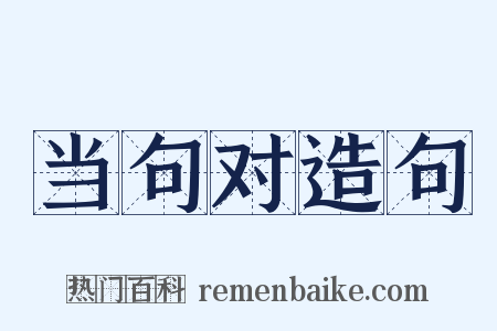 当句对造句是什么意思的图片